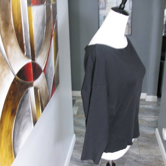 UNBRANDED Black Unfinished Seamed Top Size Medium - Picture 3 of 4